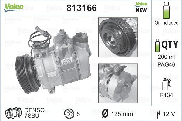 Compressor de climatização VALEO ref. 813166