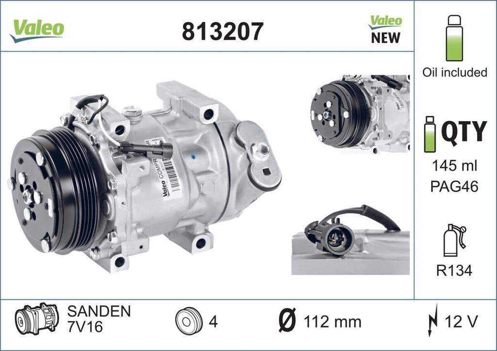 Compresseur, climatisation VALEO ref. 813207