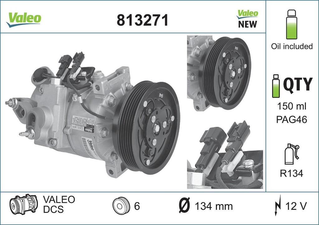 Compresseur, climatisation VALEO 813271