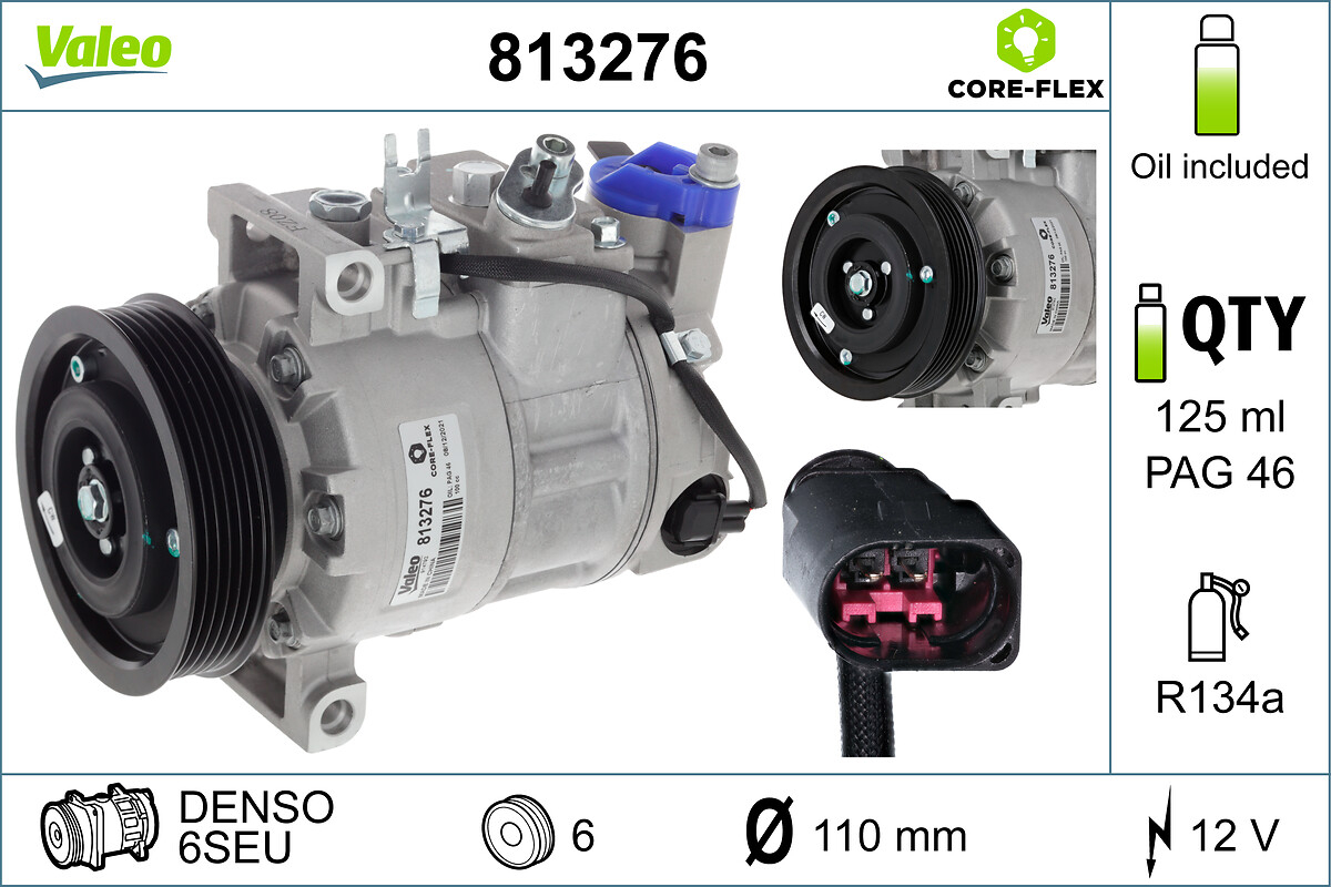 Compresseur, climatisation VALEO ref. 813276