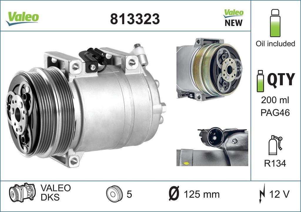 Compresseur, climatisation VALEO ref. 813323