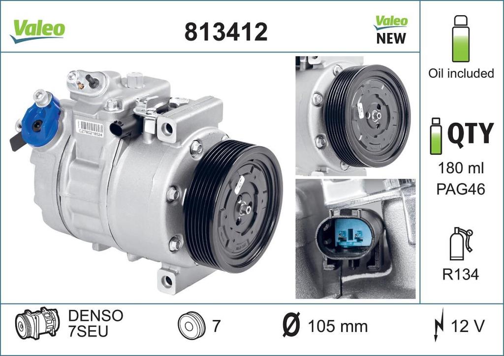 Compresseur, climatisation VALEO 813412