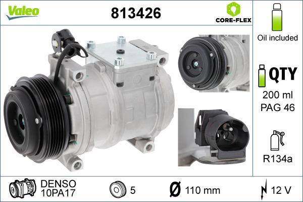 Compresseur, climatisation VALEO ref. 813426