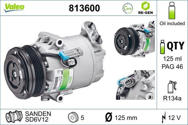 Compresseur, climatisation VALEO ref. 813600