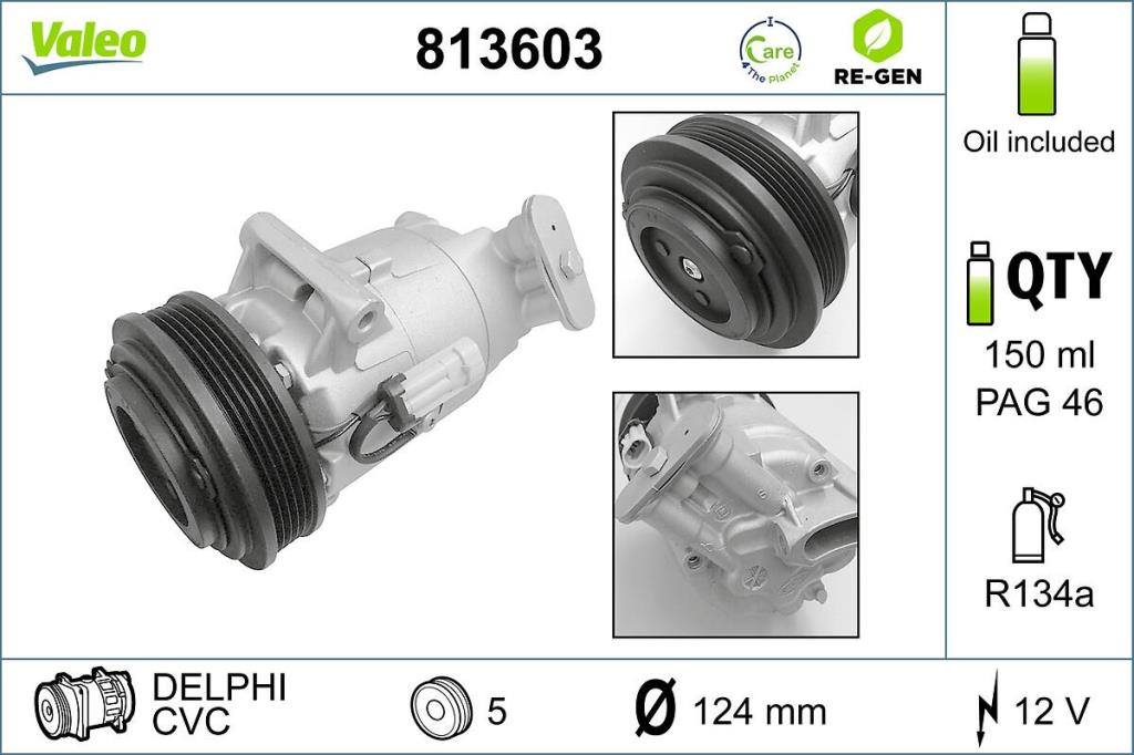 Compresseur, climatisation VALEO 813603