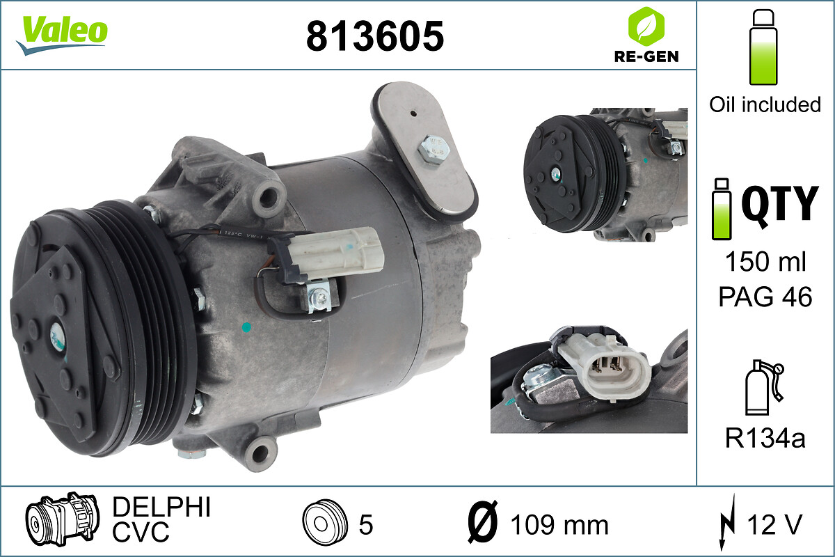 Compresseur, climatisation VALEO ref. 813605