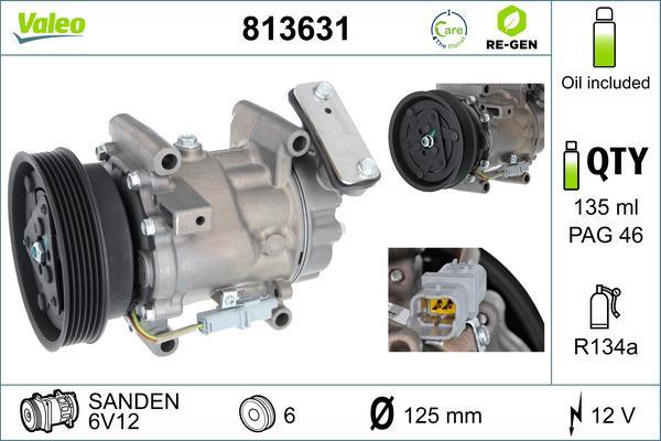 Compresseur, climatisation VALEO ref. 813631
