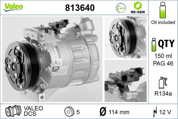 Compressor de climatização VALEO ref. 813640