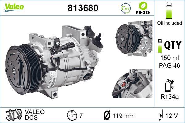Compresseur, climatisation VALEO 813680