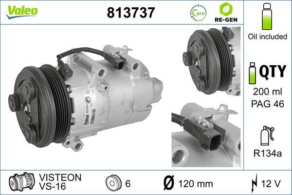 Compresseur, climatisation VALEO ref. 813737