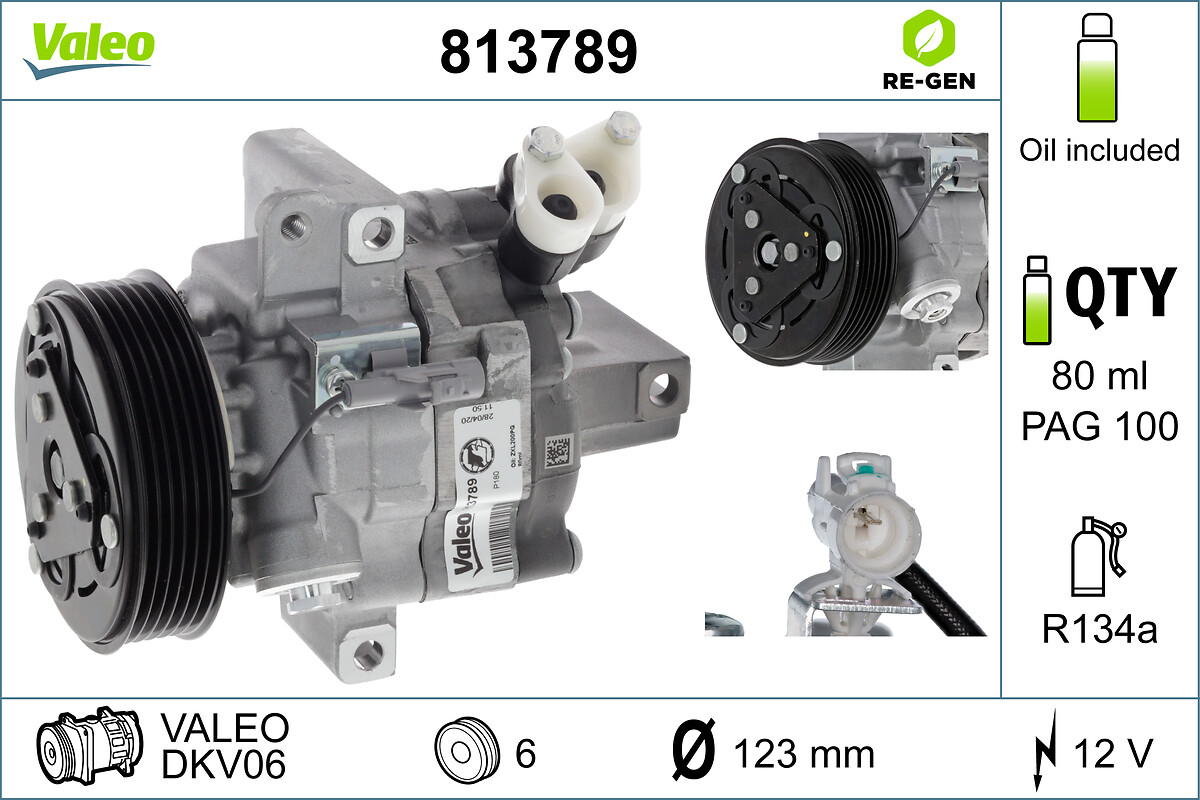 Compresor, aire acondicionado VALEO ref. 813789