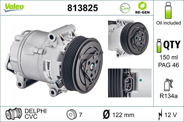Compresseur, climatisation VALEO ref. 813825