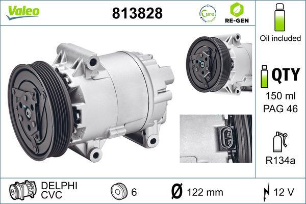 Compresseur, climatisation VALEO ref. 813828