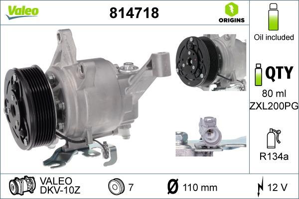 Compresseur, climatisation VALEO 814718