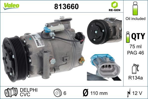 Compresseur, climatisation VALEO 813660