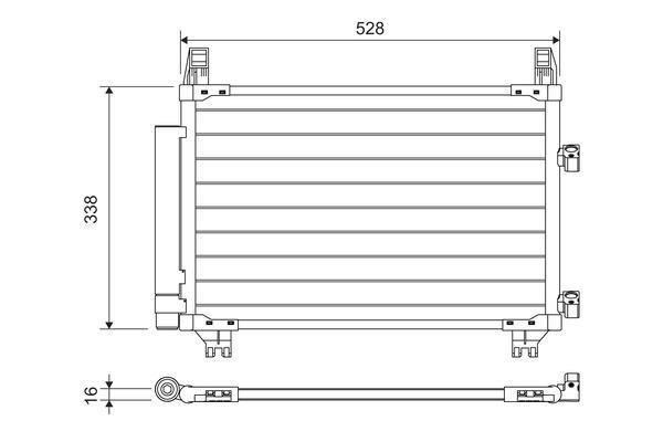 Condenseur, climatisation (Radiateur de climatisation) VALEO ref. 814223