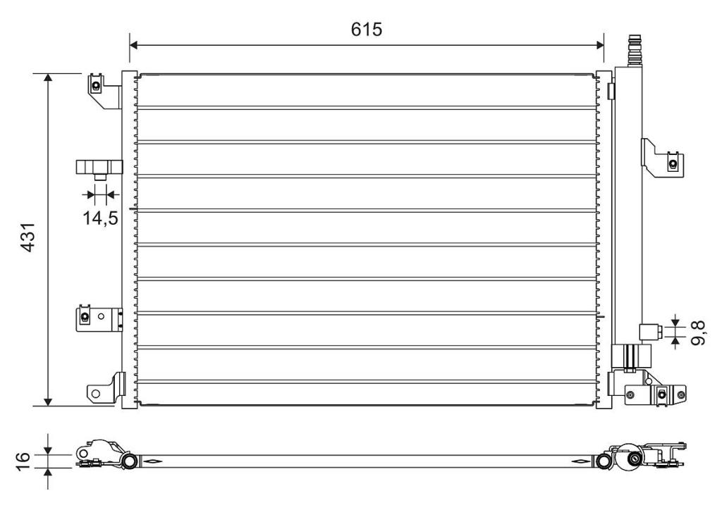 Condenseur, climatisation (Radiateur de climatisation) VALEO 814319