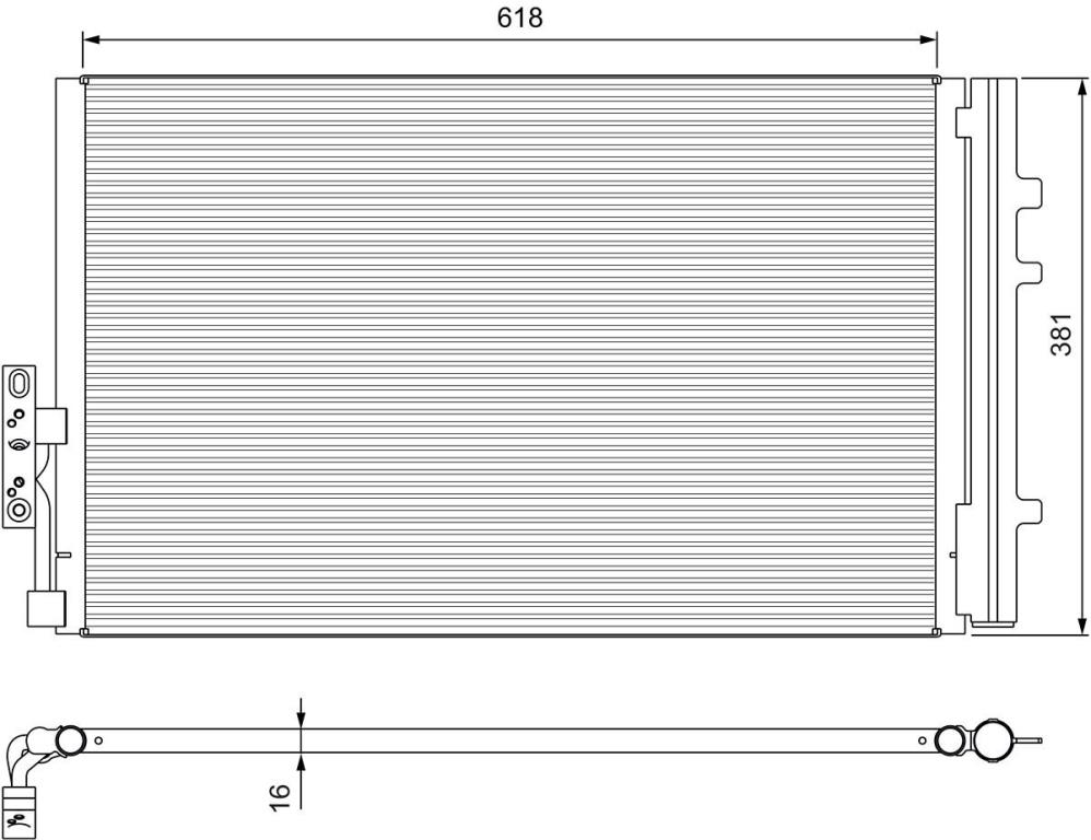 Condenseur, climatisation (Radiateur de climatisation) VALEO ref. 814386