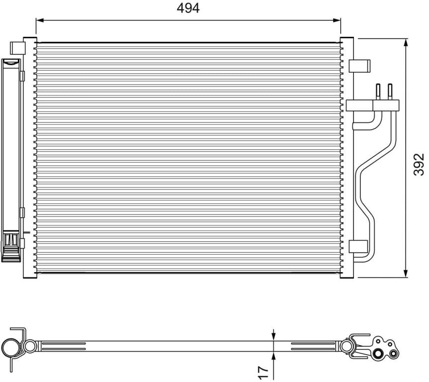 Condenseur, climatisation (Radiateur de climatisation) VALEO ref. 814396