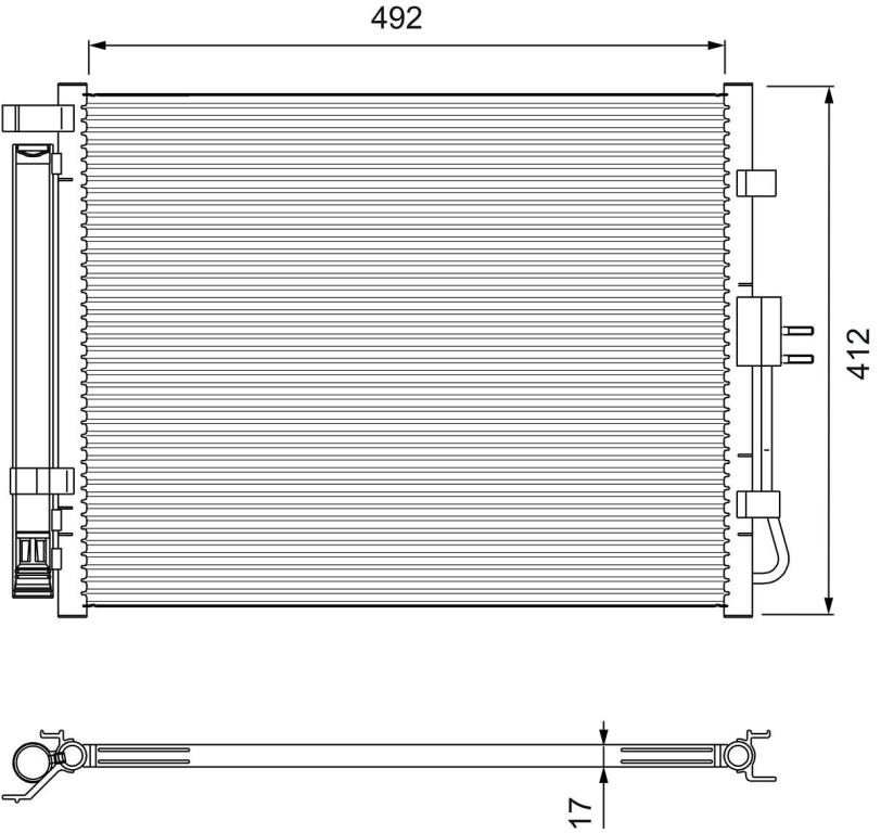 Condenseur, climatisation (Radiateur de climatisation) VALEO 814402