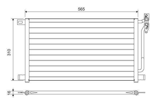Condenseur, climatisation (Radiateur de climatisation) VALEO ref. 817405