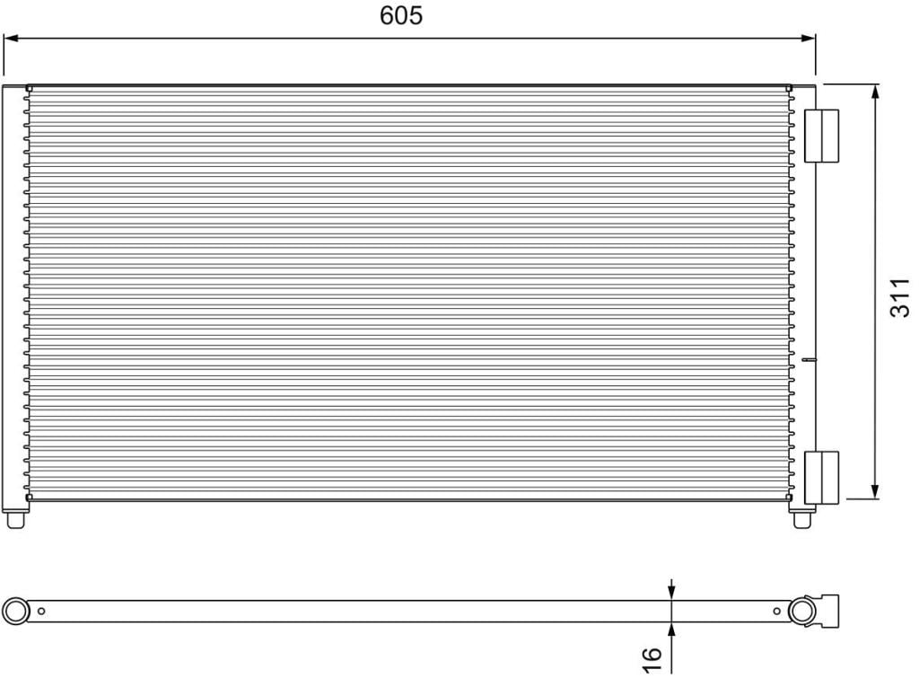 Condenseur, climatisation (Radiateur de climatisation) VALEO 817799