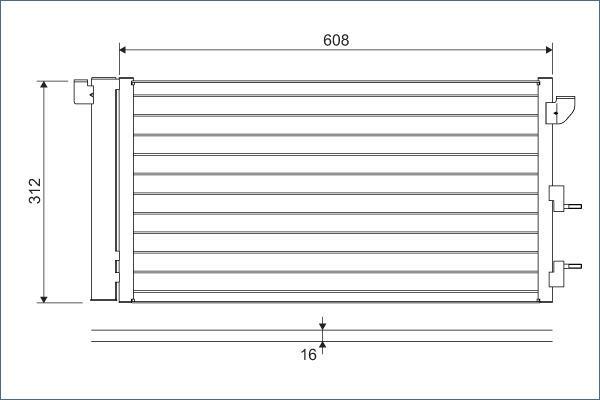 Condenseur, climatisation (Radiateur de climatisation) VALEO ref. 818005
