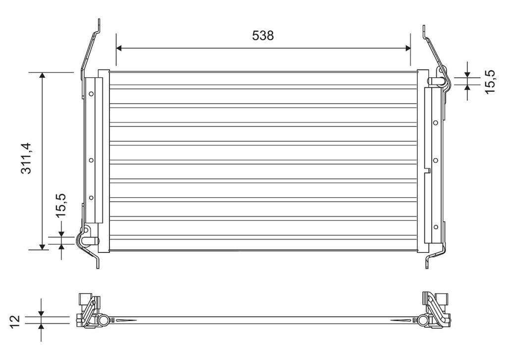Condenseur, climatisation (Radiateur de climatisation) VALEO 818019
