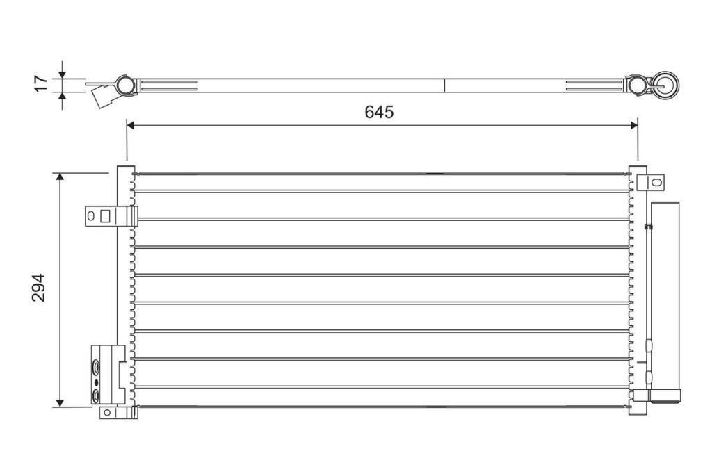 Condenseur, climatisation (Radiateur de climatisation) VALEO ref. 818192