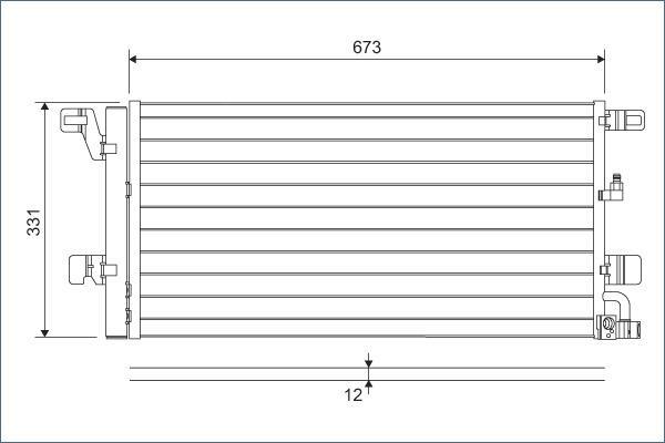 Condenseur, climatisation (Radiateur de climatisation) VALEO ref. 822596