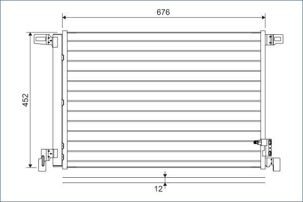 Condenseur, climatisation (Radiateur de climatisation) VALEO ref. 822609
