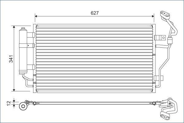 Condenseur, climatisation (Radiateur de climatisation) VALEO ref. 822632