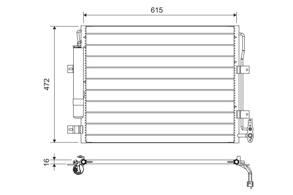 Condenseur, climatisation (Radiateur de climatisation) VALEO 822695