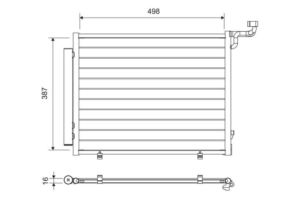 Condenseur, climatisation (Radiateur de climatisation) VALEO ref. 822763