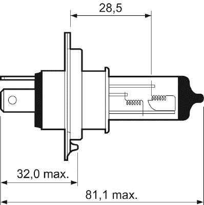 Ampoule VALEO H4 - ref. 032515