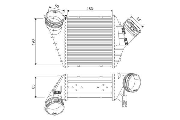 Radiador de admisión, intercooler VALEO ref. 817555