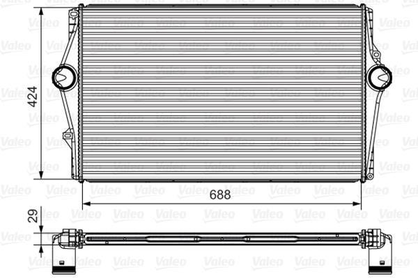 Intercooler, échangeur (Refroidisseur d'air) VALEO ref. 818281