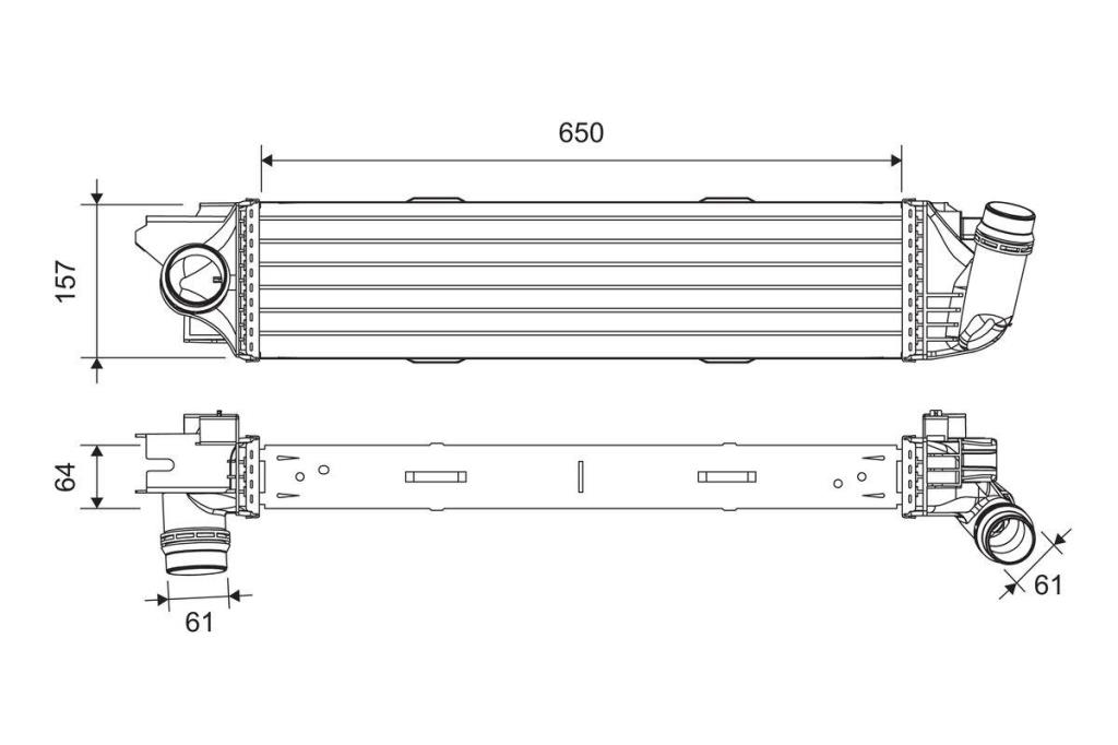 Intercooler, échangeur (Refroidisseur d'air) VALEO ref. 818299