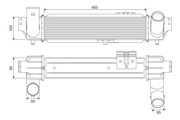Intercooler, échangeur (Refroidisseur d'air) VALEO ref. 818382