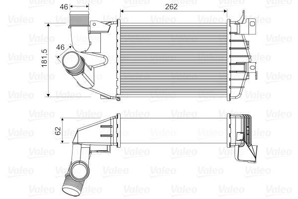 Intercooler, échangeur (Refroidisseur d'air) VALEO ref. 818556