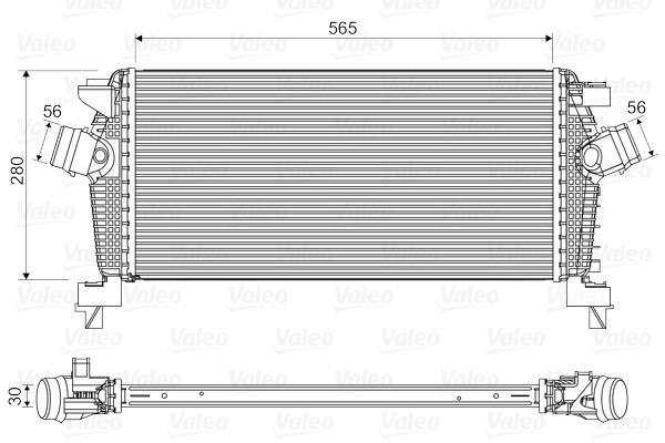 Intercooler, échangeur (Refroidisseur d'air) VALEO ref. 818565