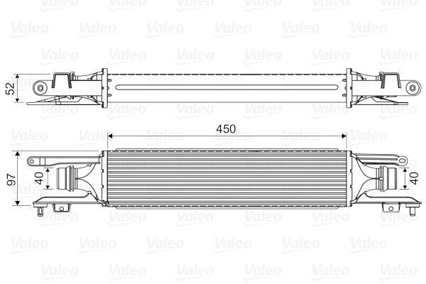 Intercooler, échangeur (Refroidisseur d'air) VALEO ref. 818577
