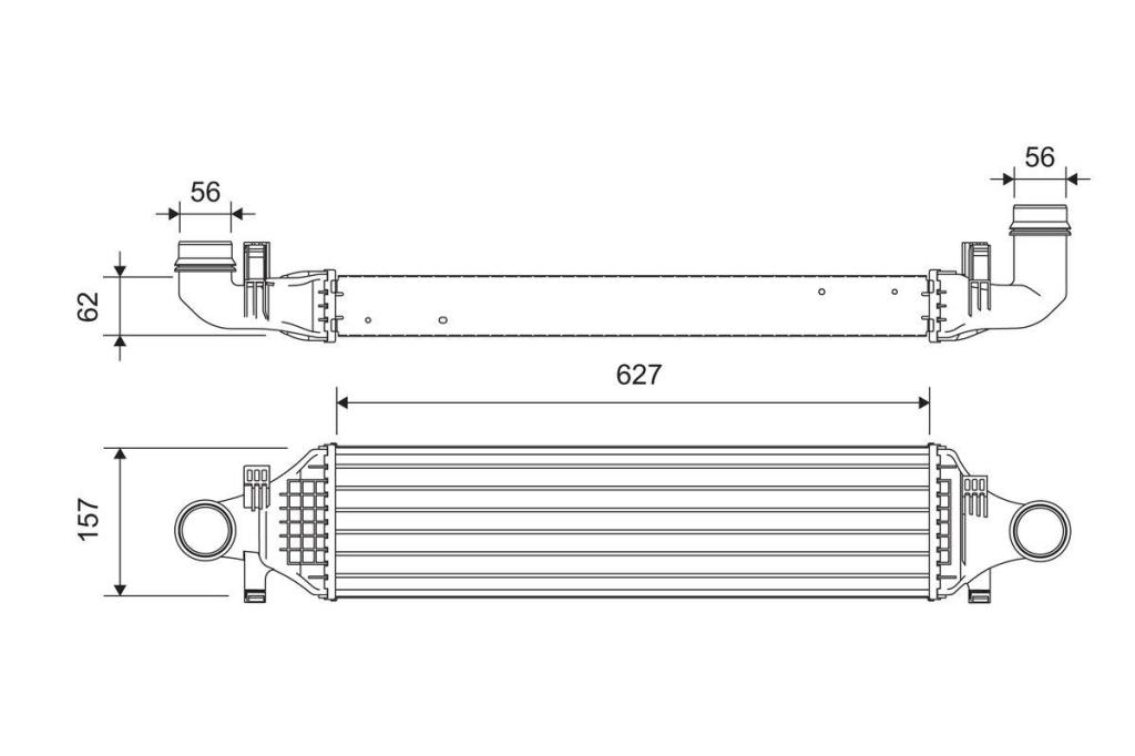 Radiador de admisión, intercooler VALEO ref. 818624