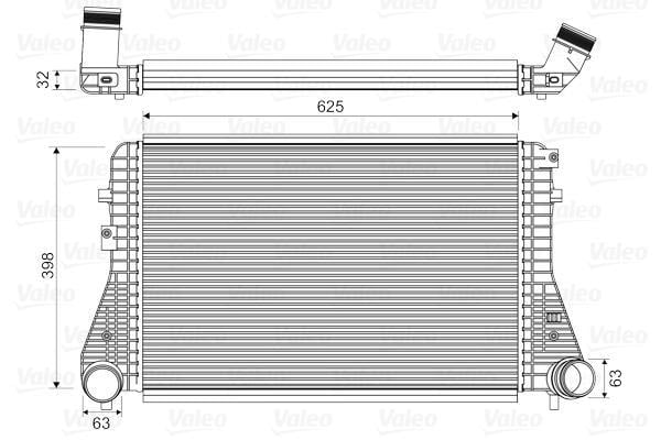 Intercooler, échangeur (Refroidisseur d'air) VALEO ref. 818674