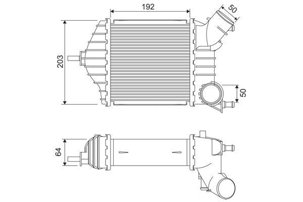 Intercooler, échangeur (Refroidisseur d'air) VALEO ref. 818725
