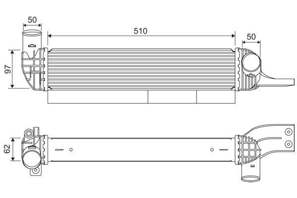 Intercooler permutador ar-ar VALEO ref. 822923