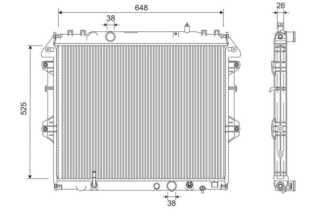 Radiador motor VALEO ref. 701259