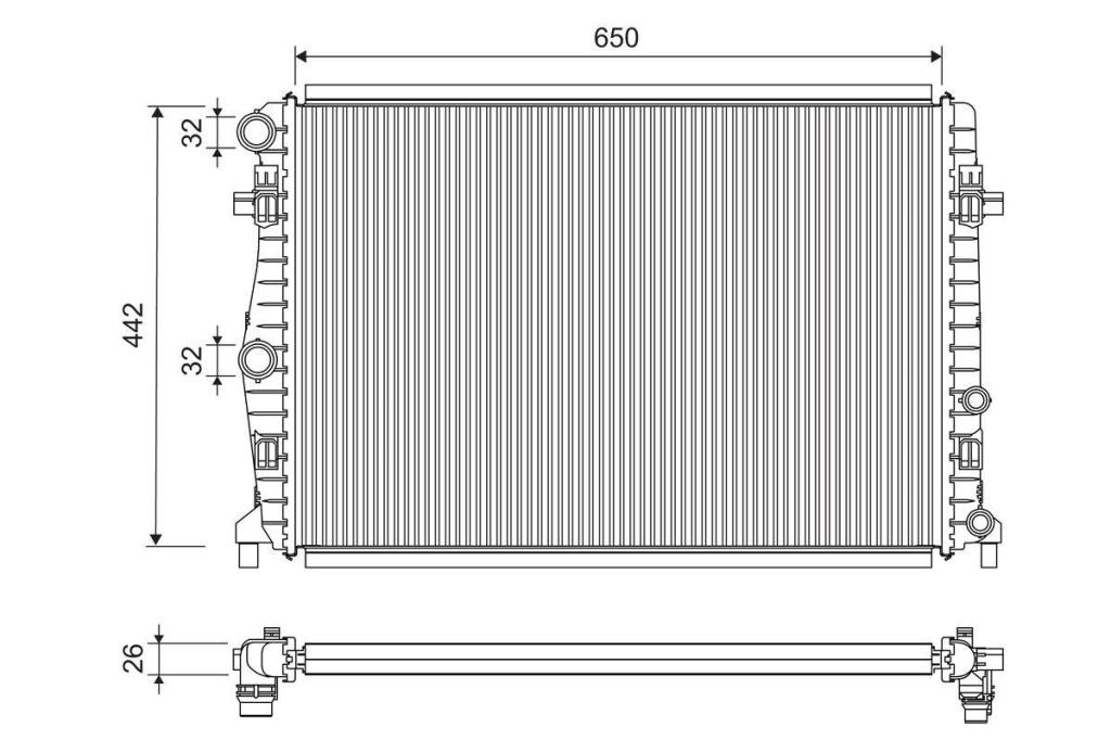 Radiateur moteur (Radiateur de refroidissement) VALEO ref. 701304