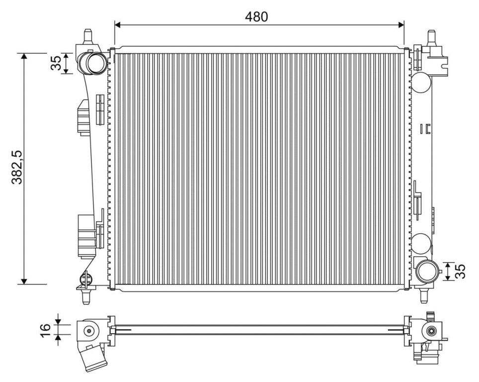 Radiador, refrigeración del motor VALEO ref. 701347