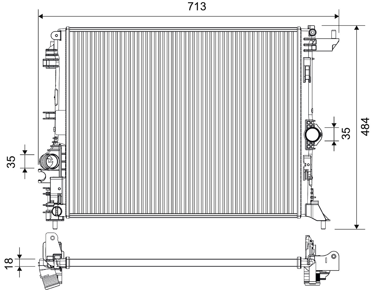 Radiador motor VALEO 701480